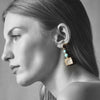Lalique Earrings - Arethuse - Clear Crystal, Turquoise, Vermeil