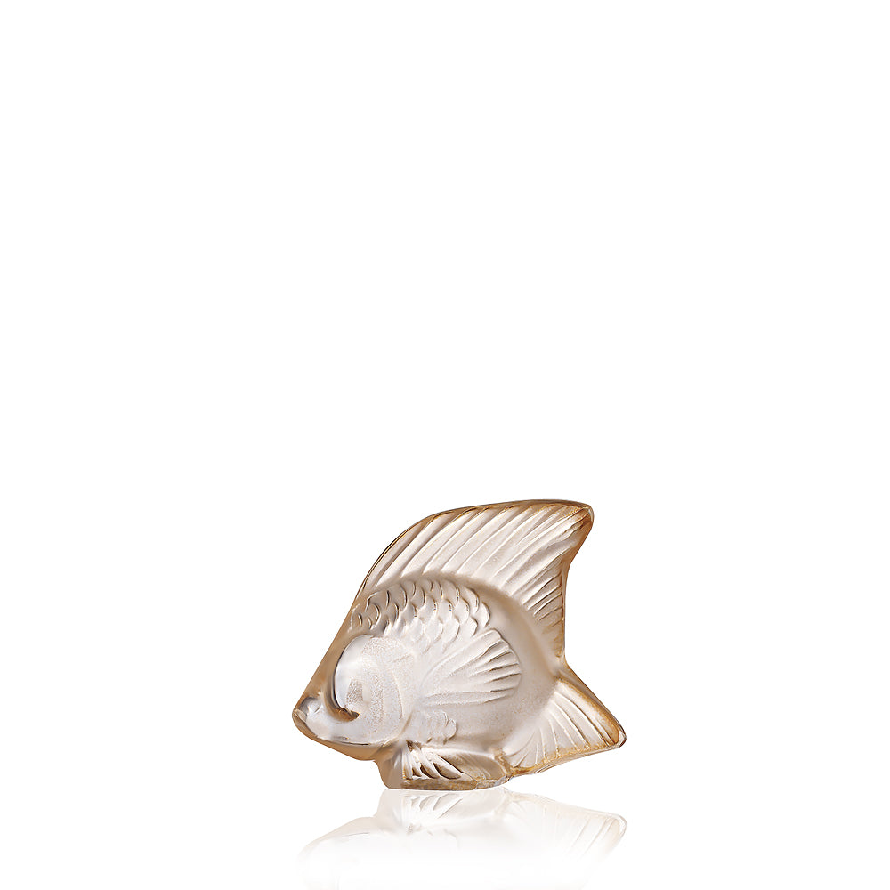 Lalique Sculpture - Fish - Gold Luster