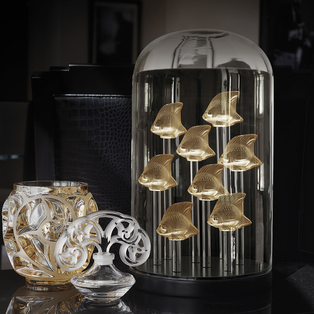 Lalique Sculpture - Fish - Gold Luster – Coast 2 Coast Collection
