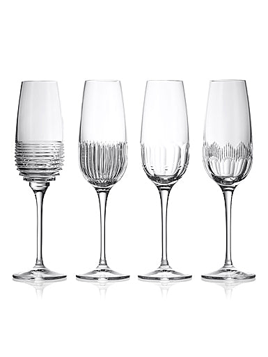 Waterford Mixology Mixed Champagne Flutes 11oz, Set of 4