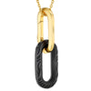 Lalique Necklace - Empreinte Animale - Black Crystal, 18K Yellow Gold-Plated