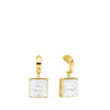 Lalique Earrings - Arethuse - Clear Crystal, Vermeil