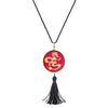 Lalique Pendant - Dragon Tianlong - Red