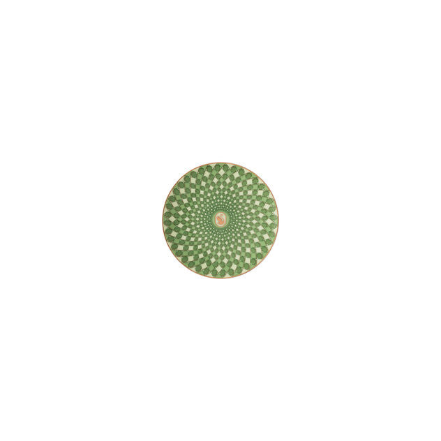 Green 4" Plate Swarovski Signum - Plate 4 in Fern Green
