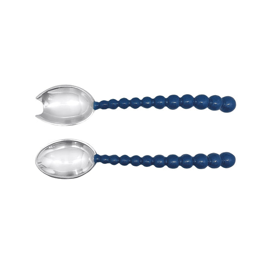 Mariposa Salad Servers - Pearled - Blue