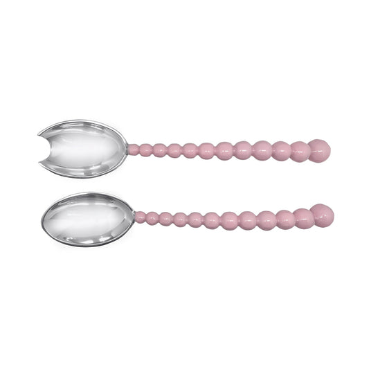 Mariposa Salad Servers - Pearled - Pink