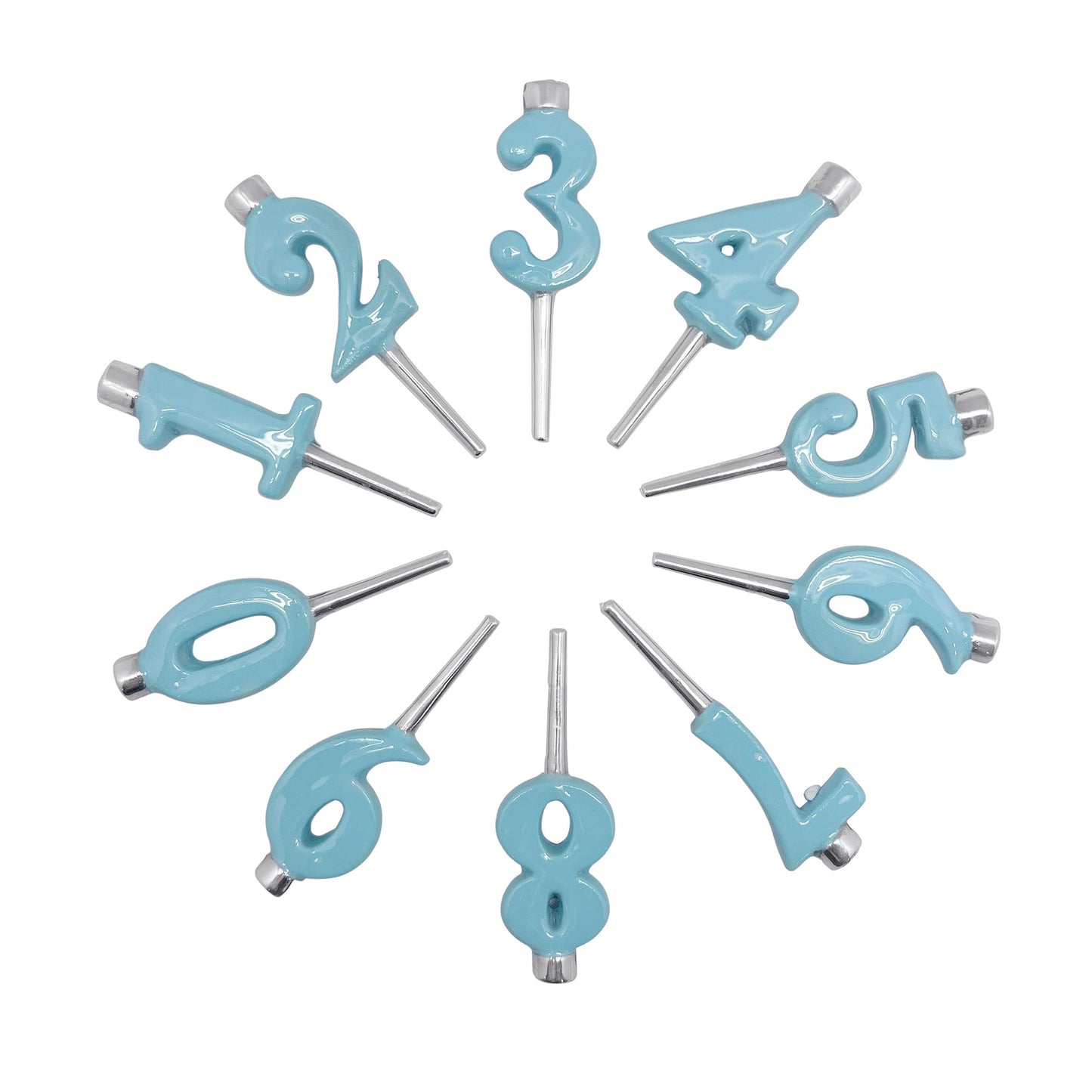 Mariposa Number Candle Holder Set - Aqua
