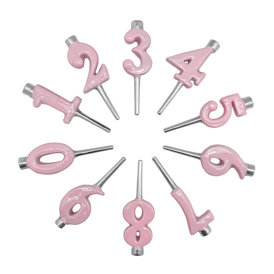 Mariposa Number Candle Holder Set - Pink