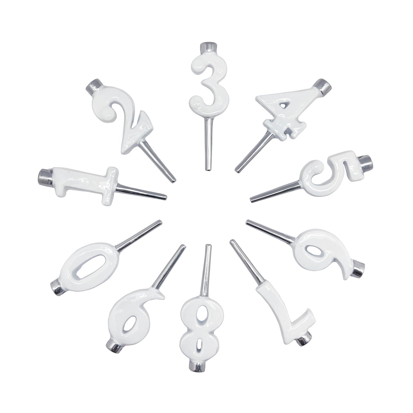 Mariposa Number Candle Holder Set - White