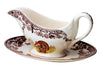 Spode Woodland Turkey - Sauce Boat and Stand