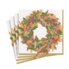 Caspari Luncheon Napkins: Autumn Wreath - Ivory