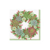 Caspari Succulent Wreath Paper Cocktail Napkins