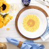 Caspari Sunflower Linen Paper Luncheon Napkins Airlaid Die-Cut