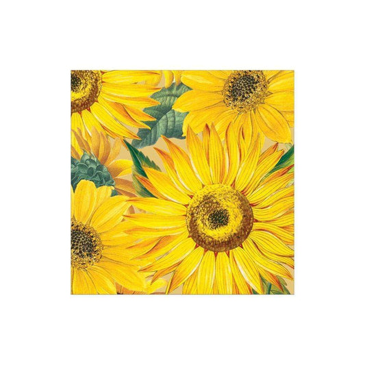 Caspari Cocktail Napkins: Sunflowers