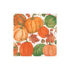 Caspari Cocktail Napkins: Pumpkin Field - White