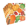 Caspari Cocktail Napkins: Pumpkin Field - White