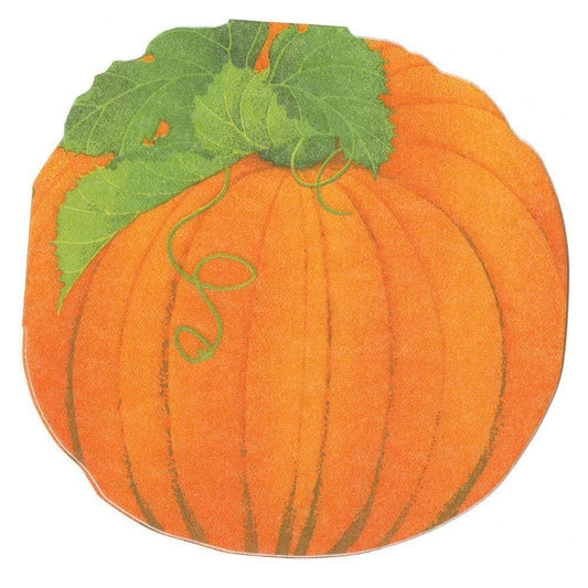 Caspari Luncheon Napkins: Pumpkin Airlaid Die-Cut