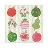 Caspari Luncheon Napkins: Painted Ornaments