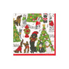 Caspari Caroling Pets Paper Cocktail Napkins