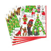 Caspari Caroling Pets Paper Cocktail Napkins