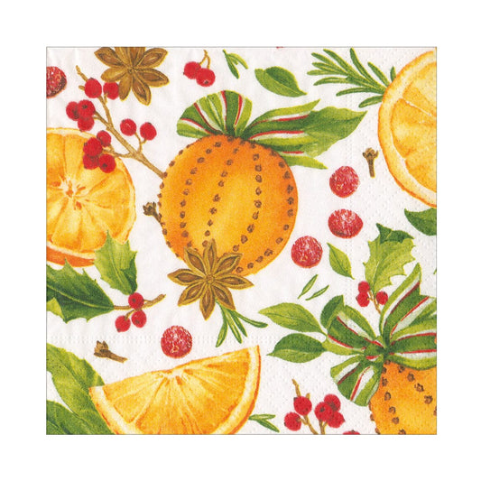 Caspari Luncheon Napkins: Orange Spice