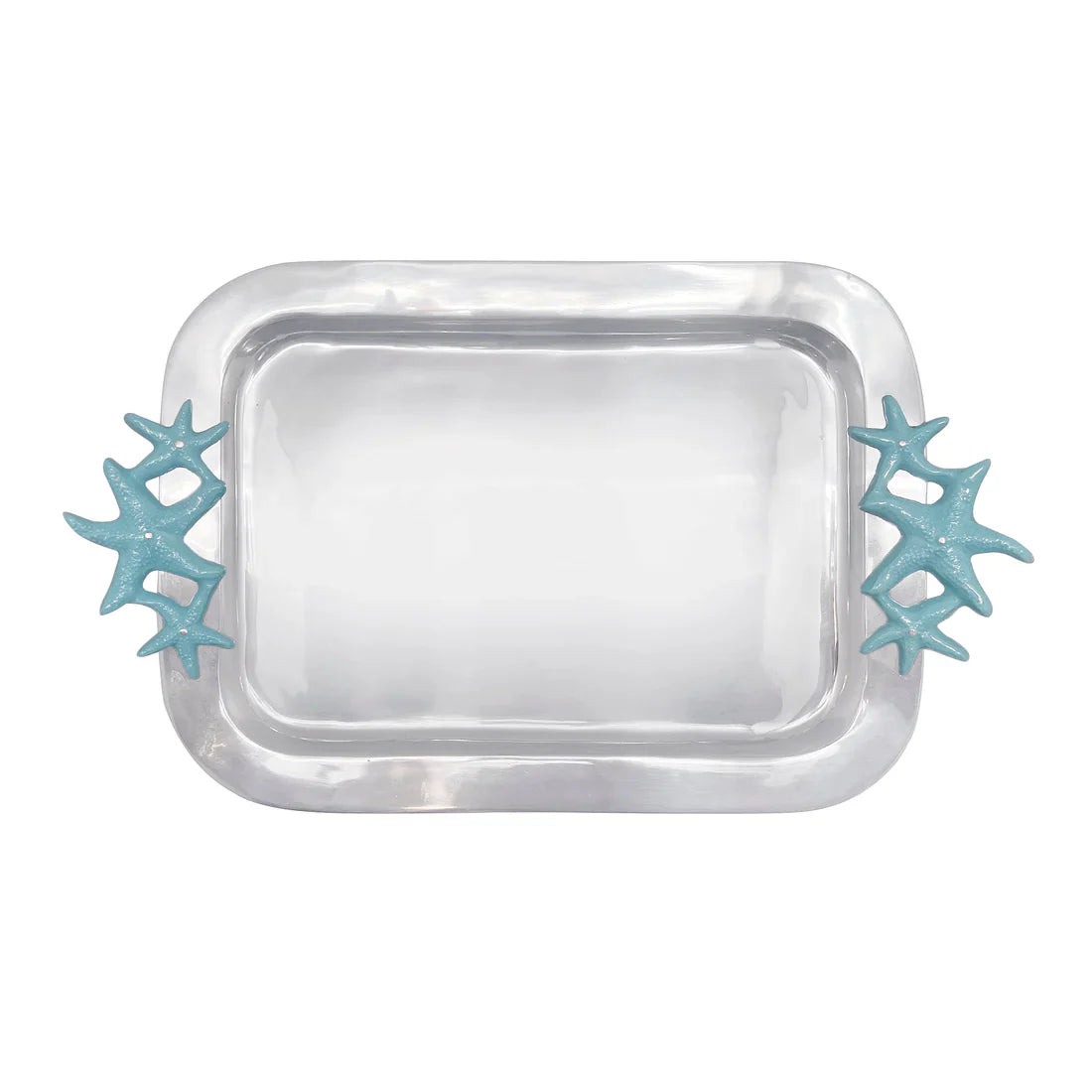 Mariposa Tray - Handled Starfish - Aqua