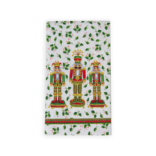 Caspari Guest Towels: Nutcracker Christmas