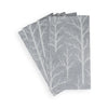 Caspari Winter Trees Paper Guest Towel Napkins in Silver & White