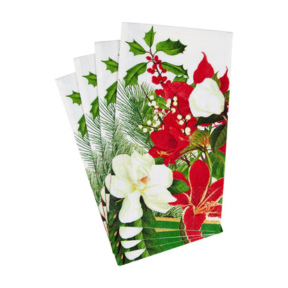 Caspari Guest Towels: Christmas Garden