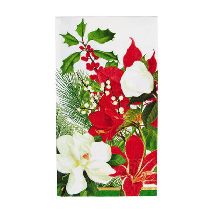 Caspari Guest Towels: Christmas Garden