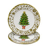 Caspari Gilded Tree Paper Dinner Plates - Round