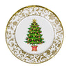 Caspari Dinner Plates: Gilded Tree