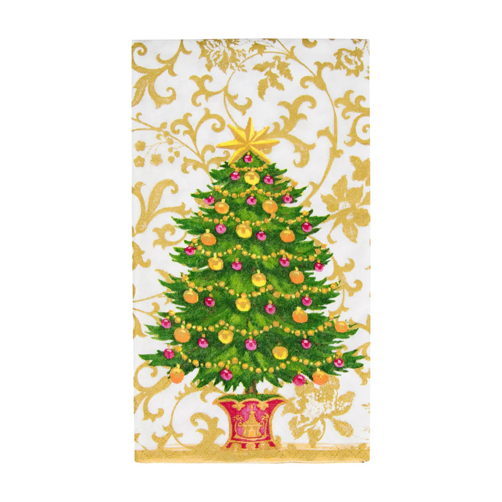Caspari Guest Towels: Gilded Tree