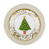 Caspari Gilded Tree Paper Salad/Dessert Plates - Round