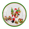 Caspari Mr. Claus Paper Salad/Dessert Plates - Round