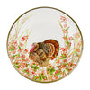 Caspari Turkey and Berries Paper Dinner Plates - Round