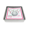 Mariposa Napkin Box Set - Beaded - White Golf Ball Weight