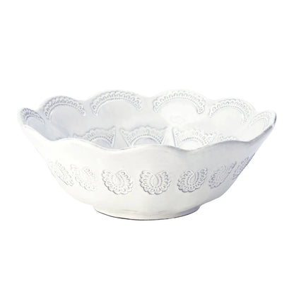 Vietri Incanto Lace Medium Serving Bowl - White