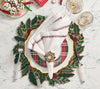 Kim Seybert Placemats: Tidings in Red, Green & Gold, Set of 2