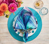 Kim Seybert Placemats: Croco in Turquoise, Set of 4