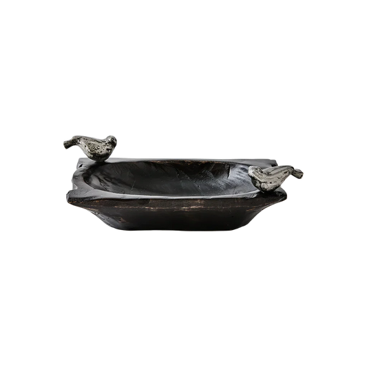 Jan Barboglio Chiquito Batea Wood Bowl Handcarved Valet Tray