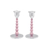 Mariposa Candlestick Set - Pearled - Pink - Small