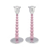 Mariposa Candlestick Set - Pearled - Pink - Medium