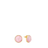 Lalique Pink Pivoine Earrings