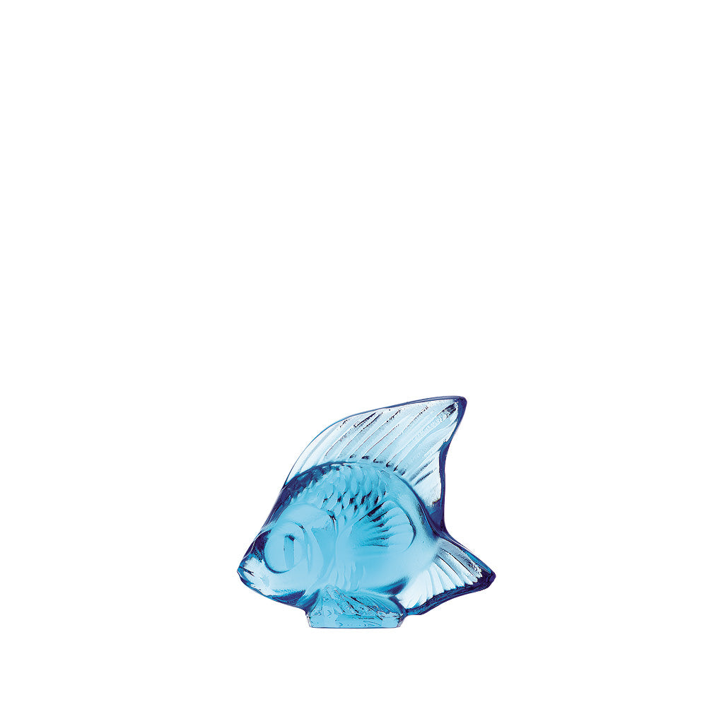 Lalique Sculpture - Fish - Light Blue – Coast 2 Coast Collection