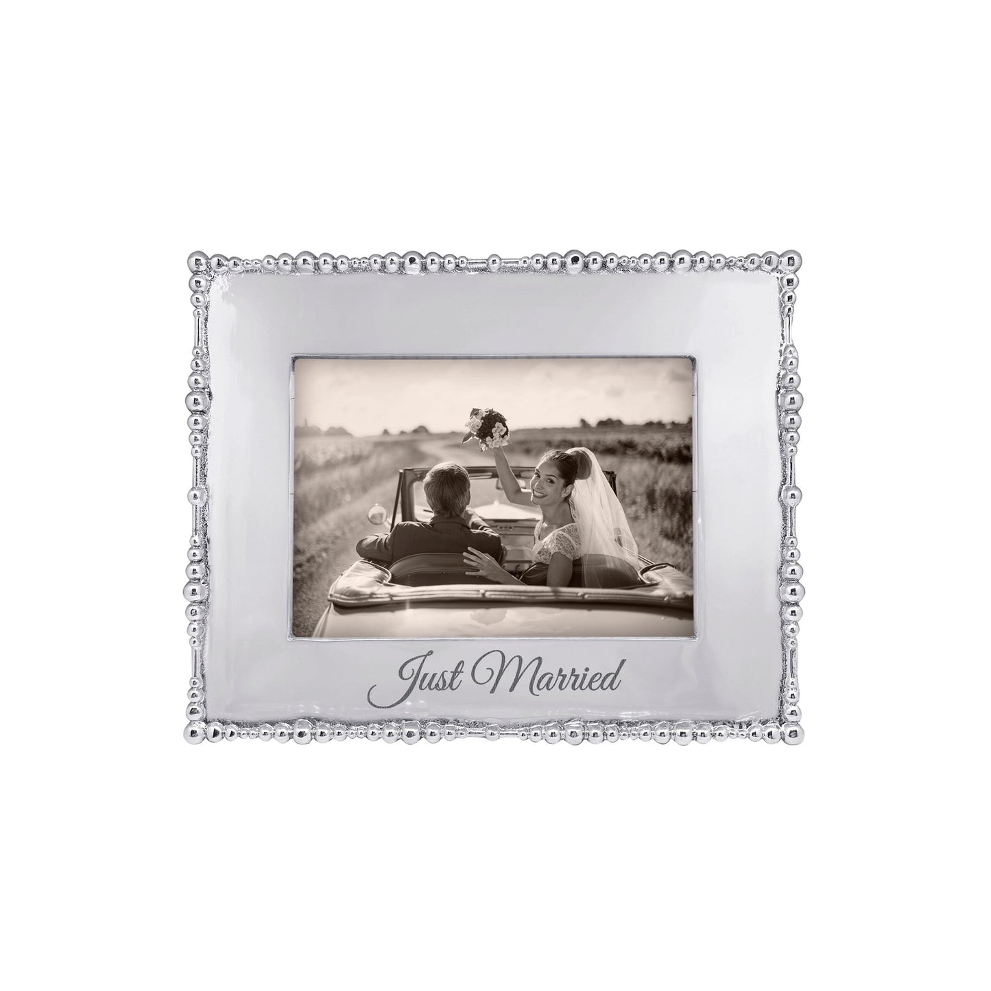 Mariposa Frame - Pearl Drop JUST MARRIED Frame 5x7
