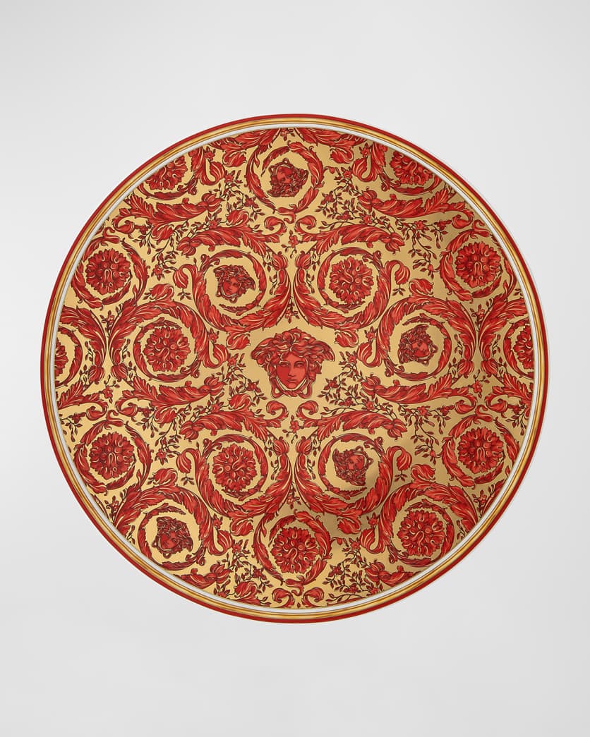 Versace Medusa Garland Red Charger Plate