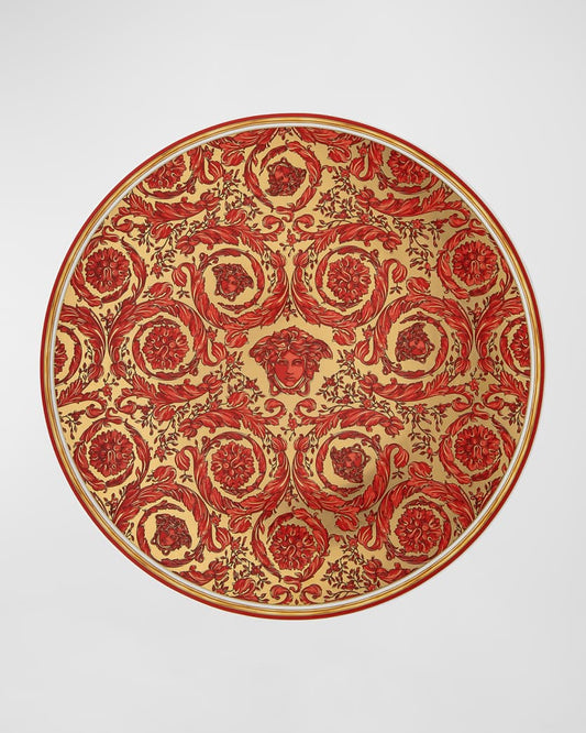 Versace Medusa Garland Red Charger Plate