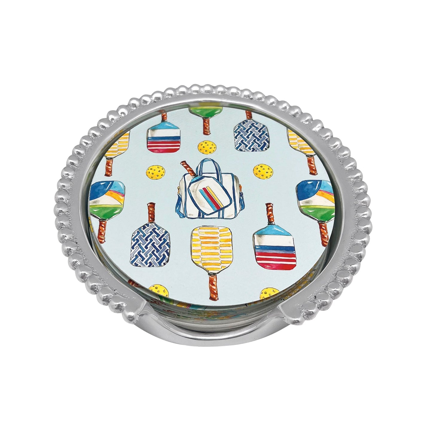 Mariposa Coaster Set - Beaded - Pickleball Served All Day