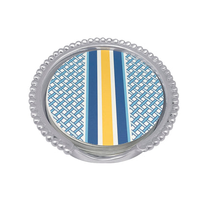 Mariposa Coaster Set - Beaded - Pickleball Paddle